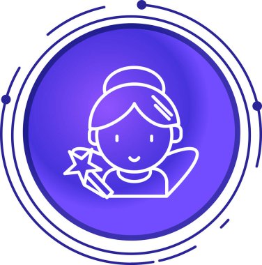 kız simgesi, vektör illüstrasyonu