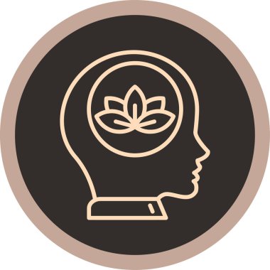 Beyin. Web simgesi basit illüstrasyon