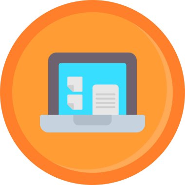 Bilgisayar. Web simgesi basit illüstrasyon