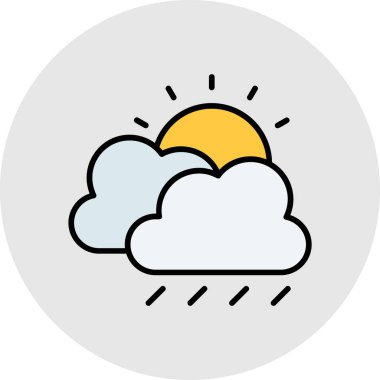 hava durumu web renk vektörü illüstrasyonu