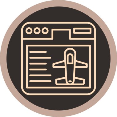 Bir düzlem simgesinin vektör çizimi