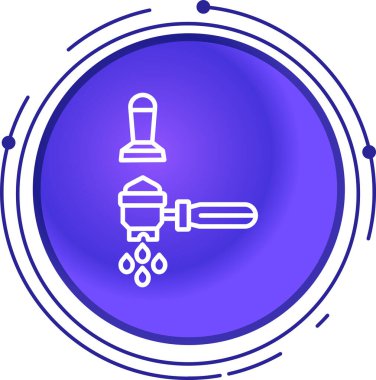 Beyaz arka planda su musluğu ve tornavida simgesi izole edildi. Temizlik hizmeti konsepti. Renkli taslak konsepti. vektör.