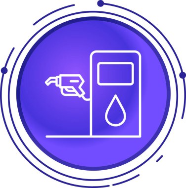 Çizgi yakıtı beyaz arka planda izole edilebilir. Benzin istasyonu. Renkli taslak konsepti. vektör illüstrasyonu