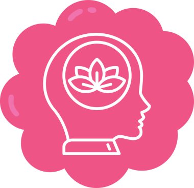 Kadın. Web simgesi basit illüstrasyon