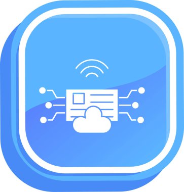 Sanal kart simgesi, vektör illüstrasyonu basit tasarım