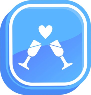 Bir kalp simgesinin vektör illüstrasyonu