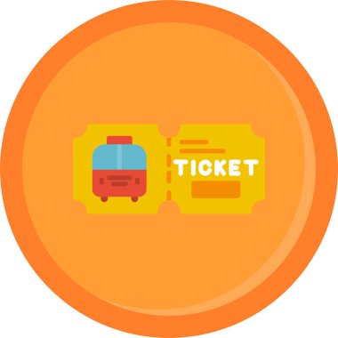 Bilet. Web simgesi basit illüstrasyon