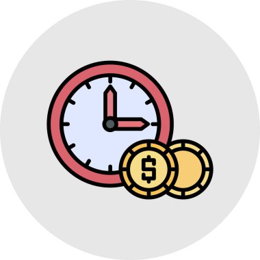 Zaman simgesi vektör illüstrasyonu