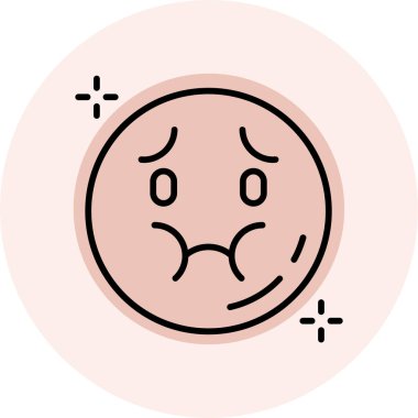 modada izole edilmiş arka planda hüzünlü simge