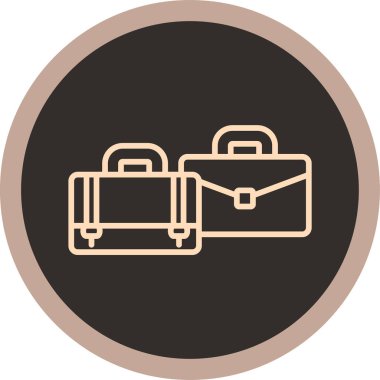 bavul ikonu vektör illüstrasyonu