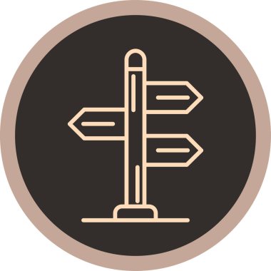 yön simgesi, vektör illüstrasyonu