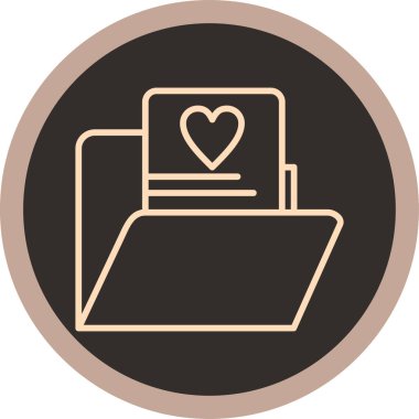 Bir kalp simgesinin vektör illüstrasyonu