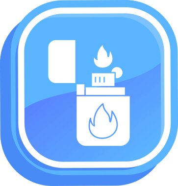 Bir mum ile bir ateş simgesinin vektör çizimi