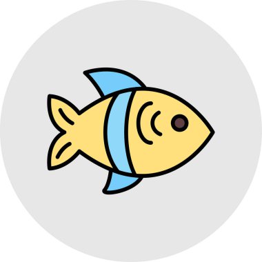 Değiştirilebilen ya da düzenlenebilen balık vektör simgesi