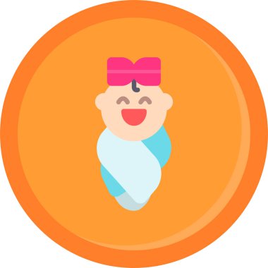 Bebeğim. Web simgesi basit illüstrasyon