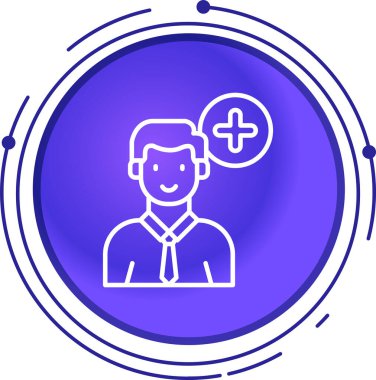 insan kaynakları ve beyaz arka planda izole edilmiş insan ikonu. İnsan kaynaklarının başı. Personel yönetimi, araştırma, avcı işi. Renkli özet kavramı.