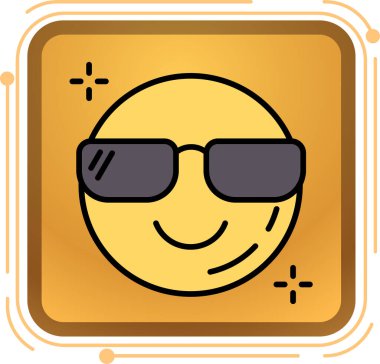 Güneş gözlüğü ikonu. Web için güneş gözlüğü vektör simgelerinin düz çizimi