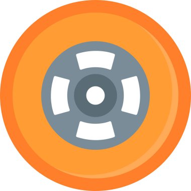 Düz stil CD disk simgesi