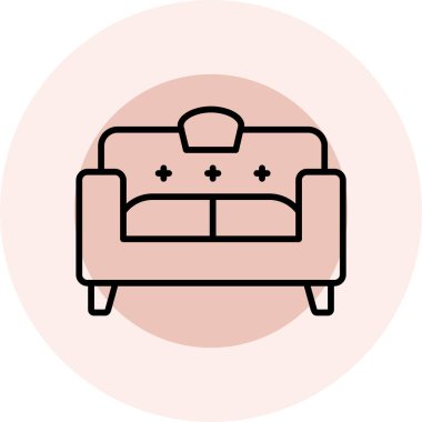 kanepe modern ikon vektör illüstrasyonu