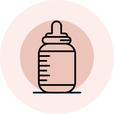 bebek şişe simgesi, vektör illüstrasyonu