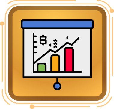 İş grafik simgesi, karikatür tarzı