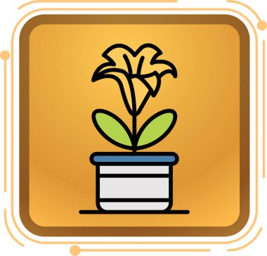 bitki simgesi, vektör illüstrasyonu