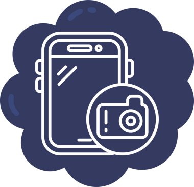 Mobil kamera. Basit illüstrasyon