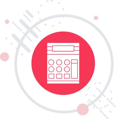 Belgeler, kağıtlar ve kağıtlar için beyaz çizgi ofis klasörleri uzun gölgeli arka plan ile izole edilmiş. Ofis klasörleri imzalıyor. Kırmızı daire düğmesi. vektör