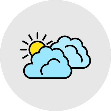 Bulut. Web simgesi basit illüstrasyon