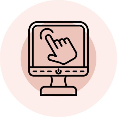 Bilgisayar faresi. Web simgesi basit illüstrasyon