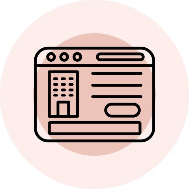 tarayıcı pencere vektör simgesi