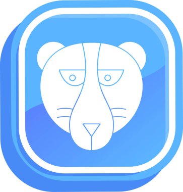 hayvan yüzü simgesi, vektör illüstrasyonu