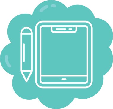 Akıllı telefon simgesinin vektör illüstrasyonu