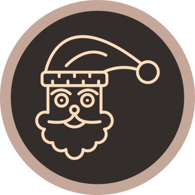 Noel Baba Baba Avatar ikon vektör illüstrasyonuName