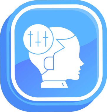 Akıllı kafa simgesi olan bir beyin kafası