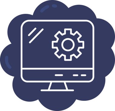 bilgisayar simgesi, vektör illüstrasyonu basit tasarım