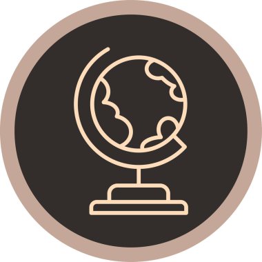 Küre. Web simgesi basit illüstrasyon