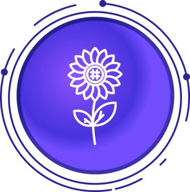 Ayçiçeği simgesinin vektör illüstrasyonu