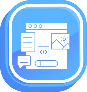 Web simgesi, vektör illüstrasyonu