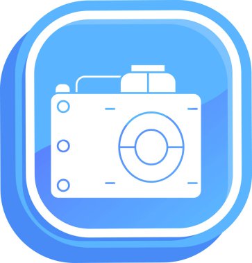 Kamera. Web simgesi basit illüstrasyon