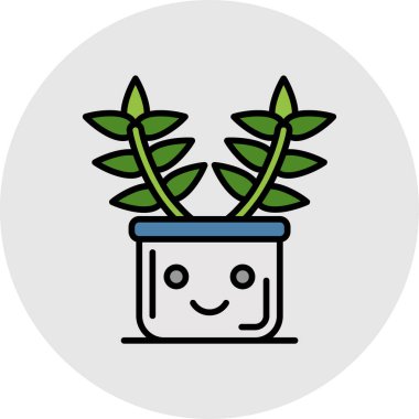 Bir kaktüs simgesinin vektör çizimi