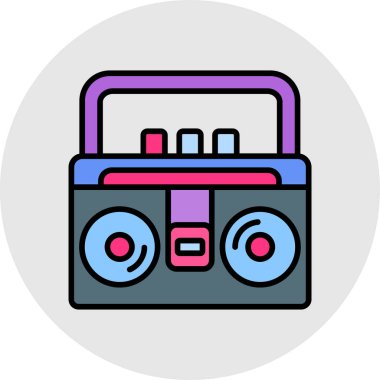 Radyo vektör simgesi modern basit vektör illüstrasyonu