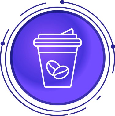 kahve fincanı simgesi, vektör illüstrasyonu