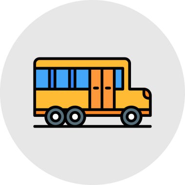 bus simgesi vektör illüstrasyonu