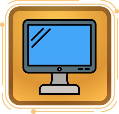 dizüstü bilgisayar simgesi, vektör illüstrasyonu