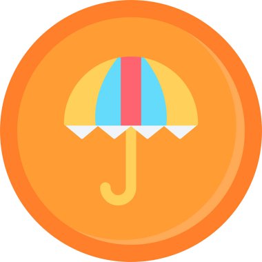 şemsiye vektör illüstrasyon simgesi tasarımı