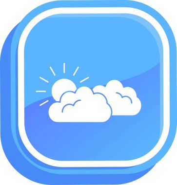 Bulut. Web simgesi basit illüstrasyon