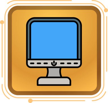 Bilgisayar ekranı. Basit tasarım