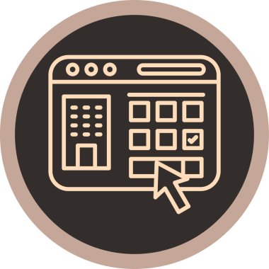 Hesap makinesi. Web simgesi basit illüstrasyon