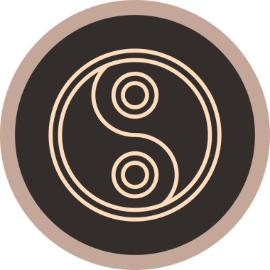 Yin yang simgesi. vektör illüstrasyonu
